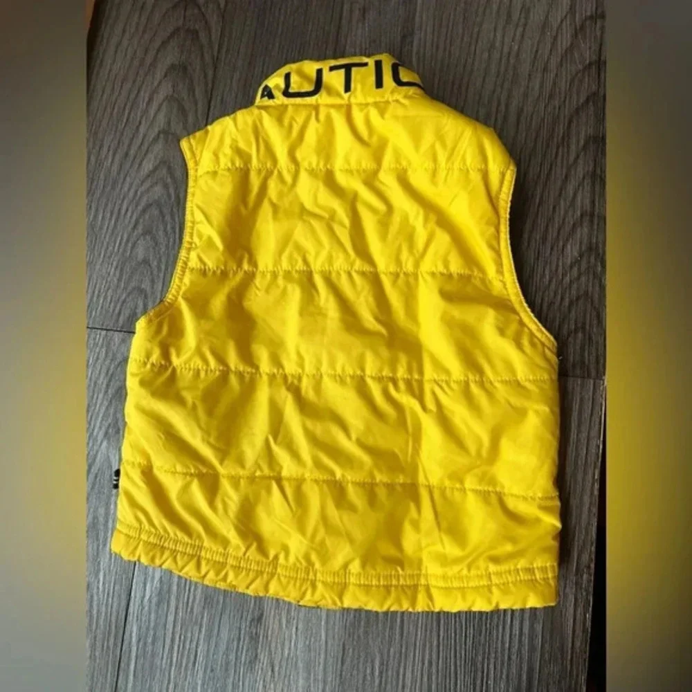 Nautica Bright Yellow Puffer Vest Quilted Outerwear Kids‎ 12M